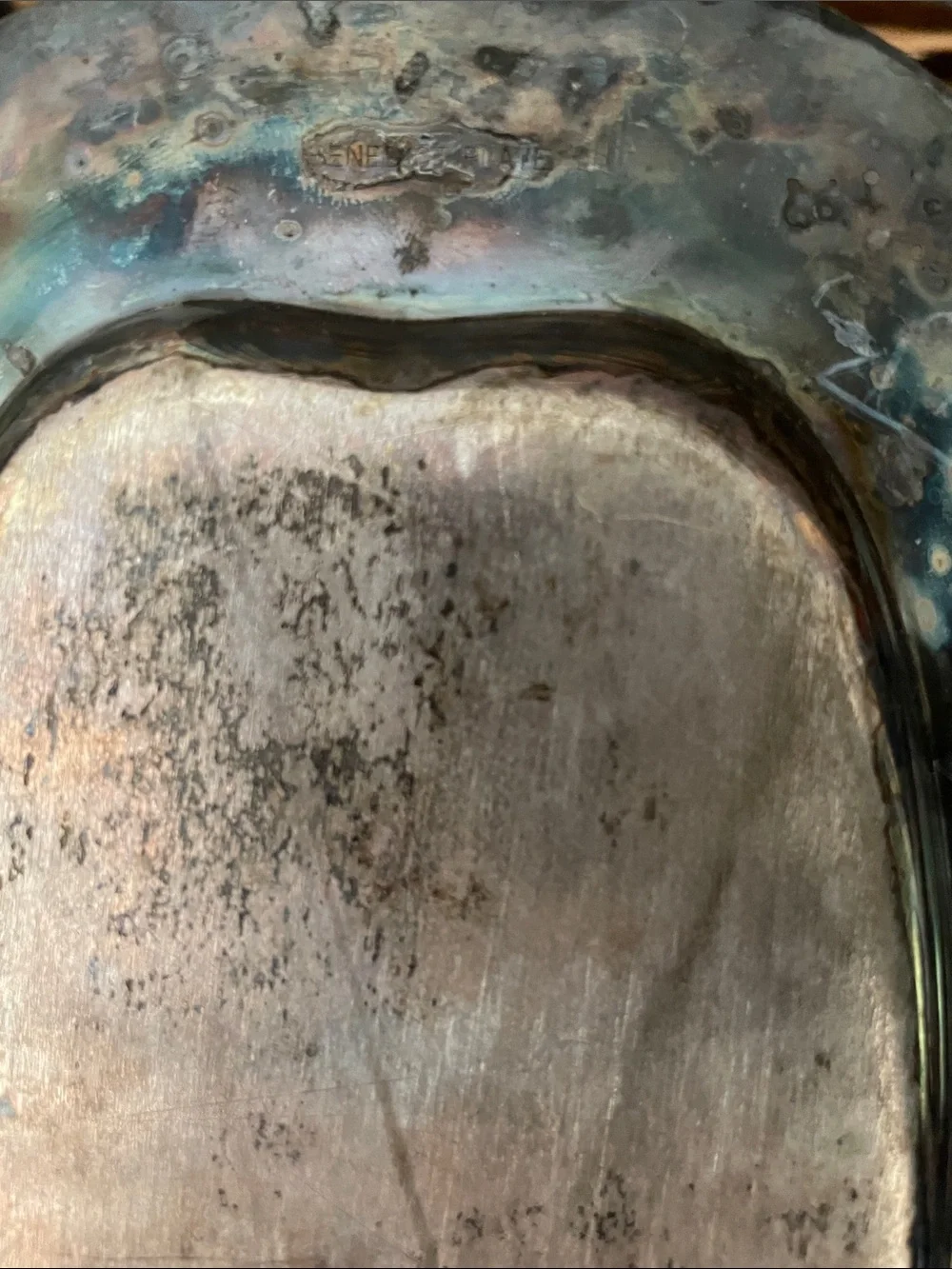 Antique Silver-Tone Oval Trays - Set of 2